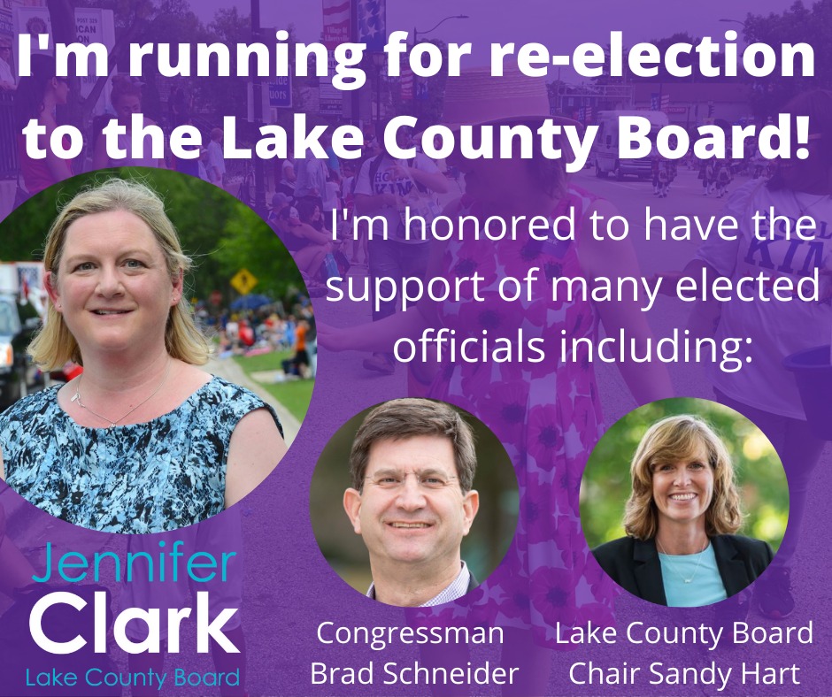 I am excited to announce today that I am running for re-election to the Lake County Board! Throughout the past three years representing District 15 on the Lake County Board, I have been incredibly proud of the thoughtful and responsible work we have done on behalf of our communities. I have been thrilled to call […]